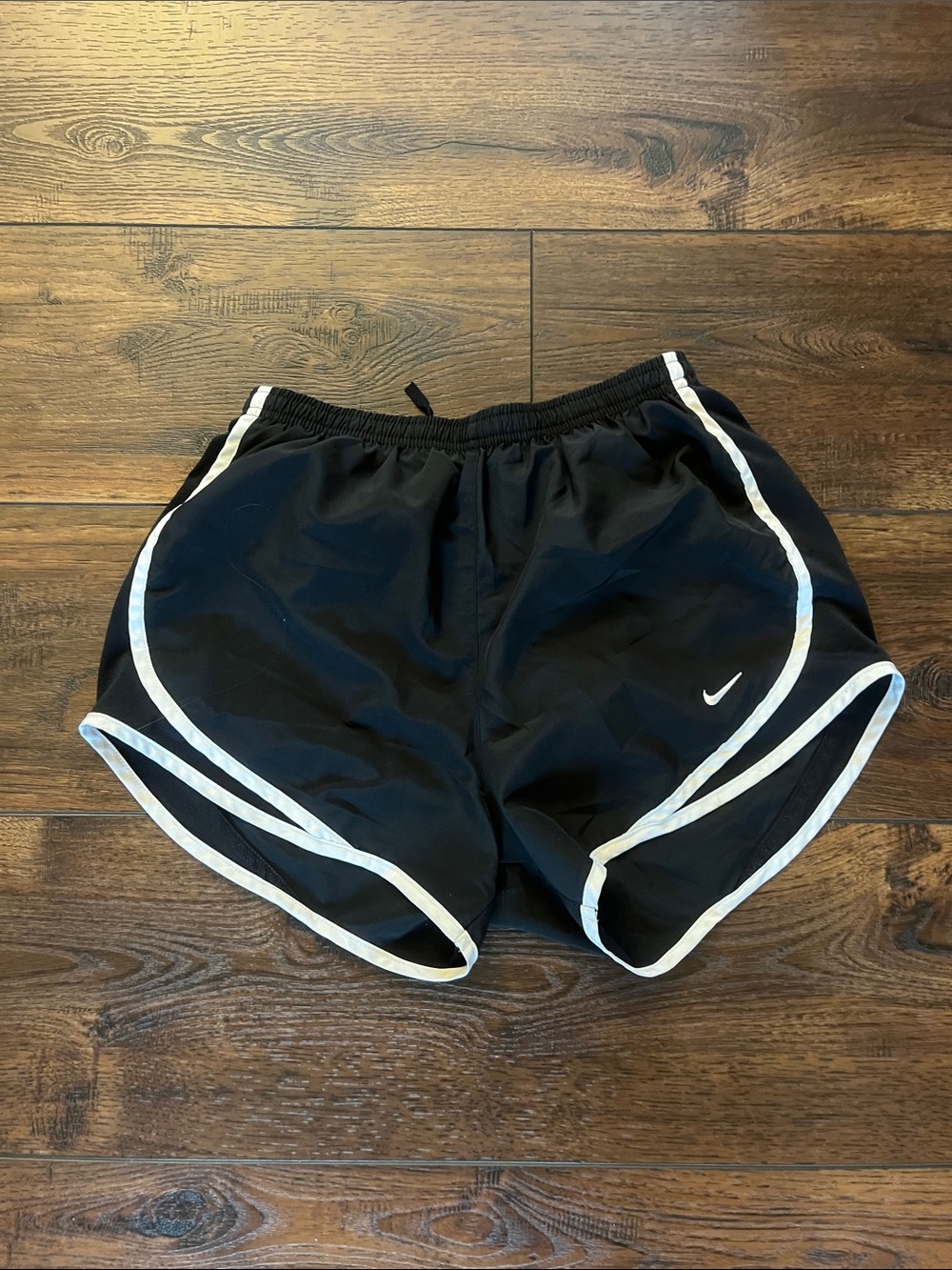 Nike Black Shorts with White Piping